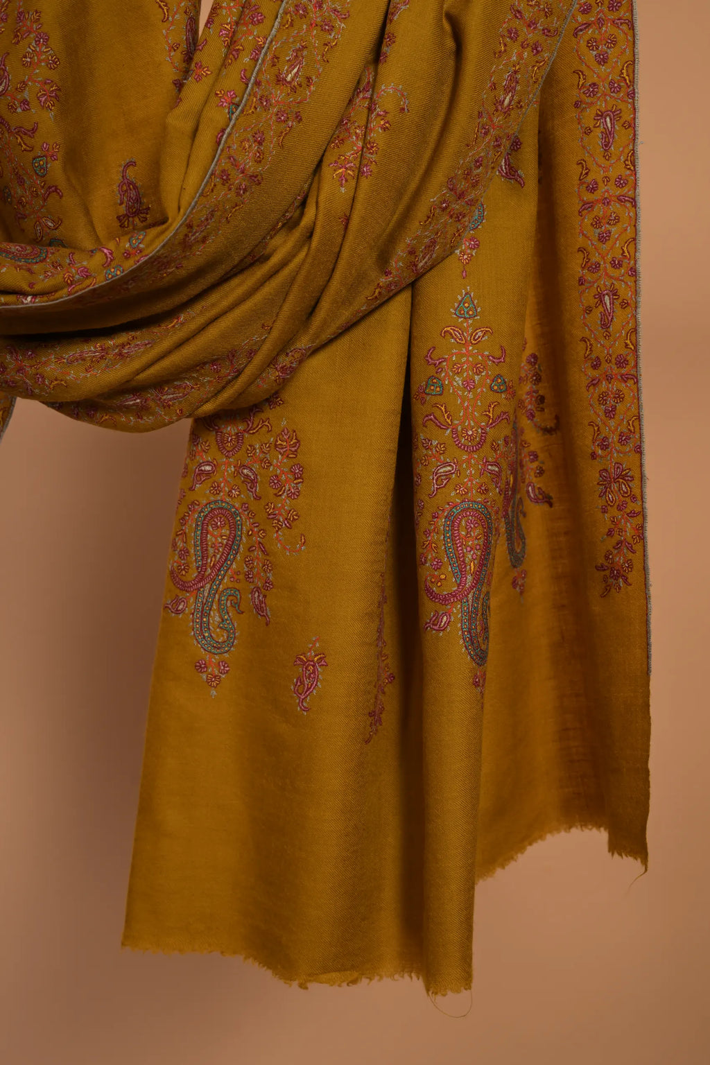 baraqah pure pashmina yellow color for female 