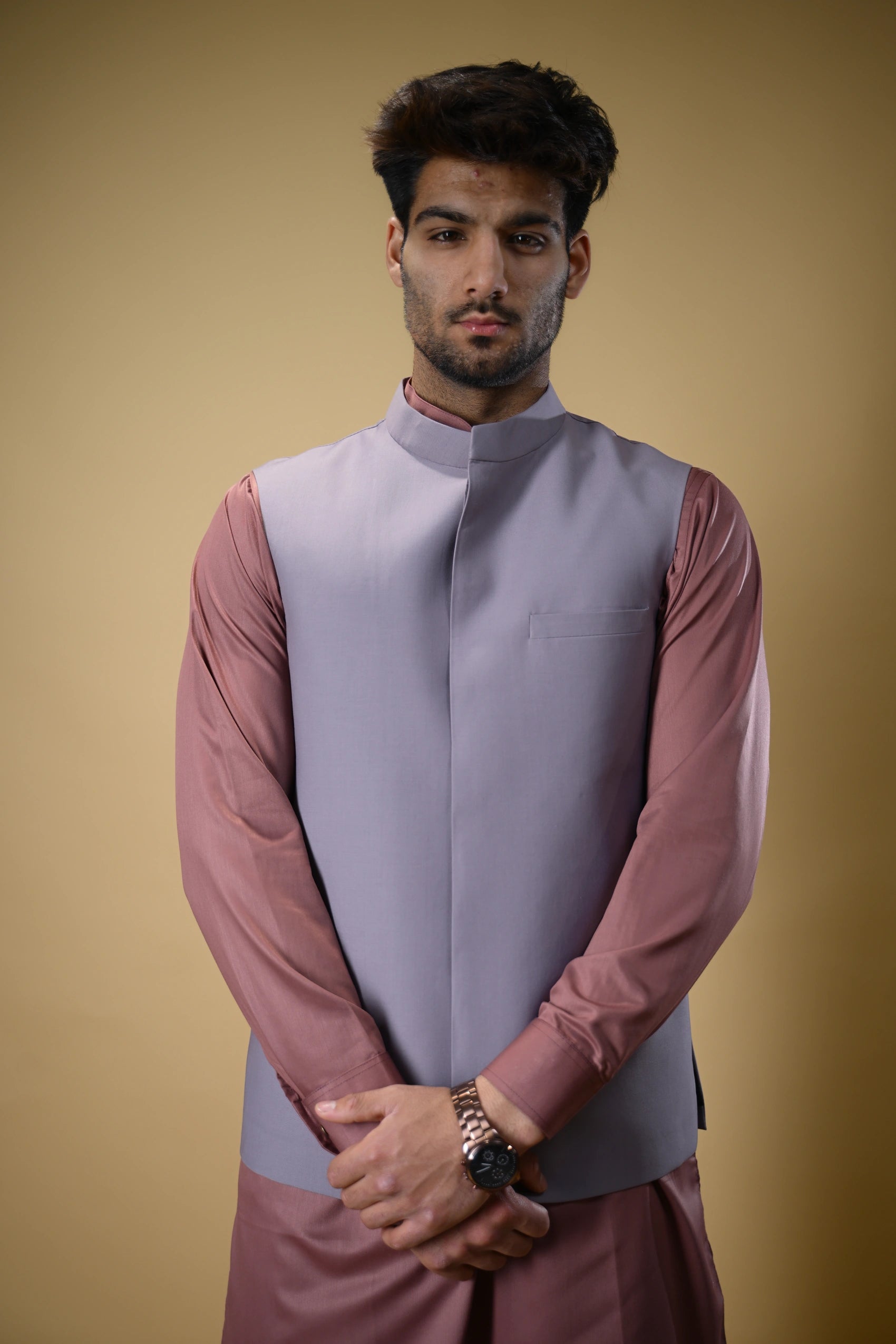 Lavender Bandgala Waistcoat