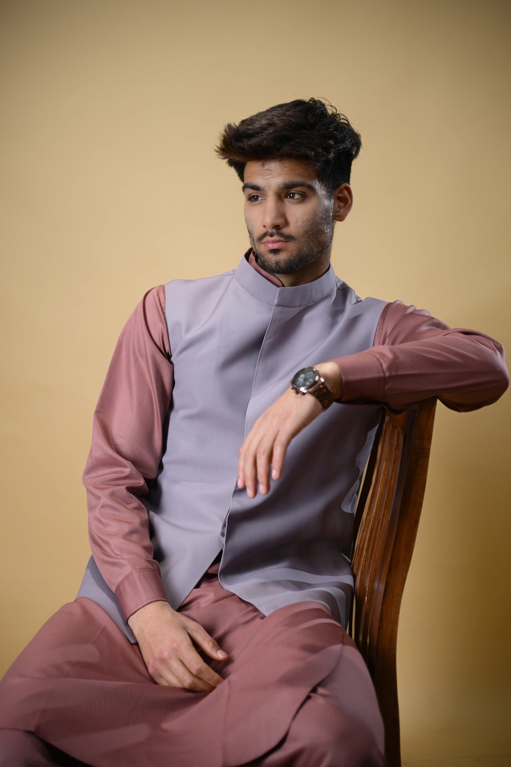 Lavender Bandgala Waistcoat