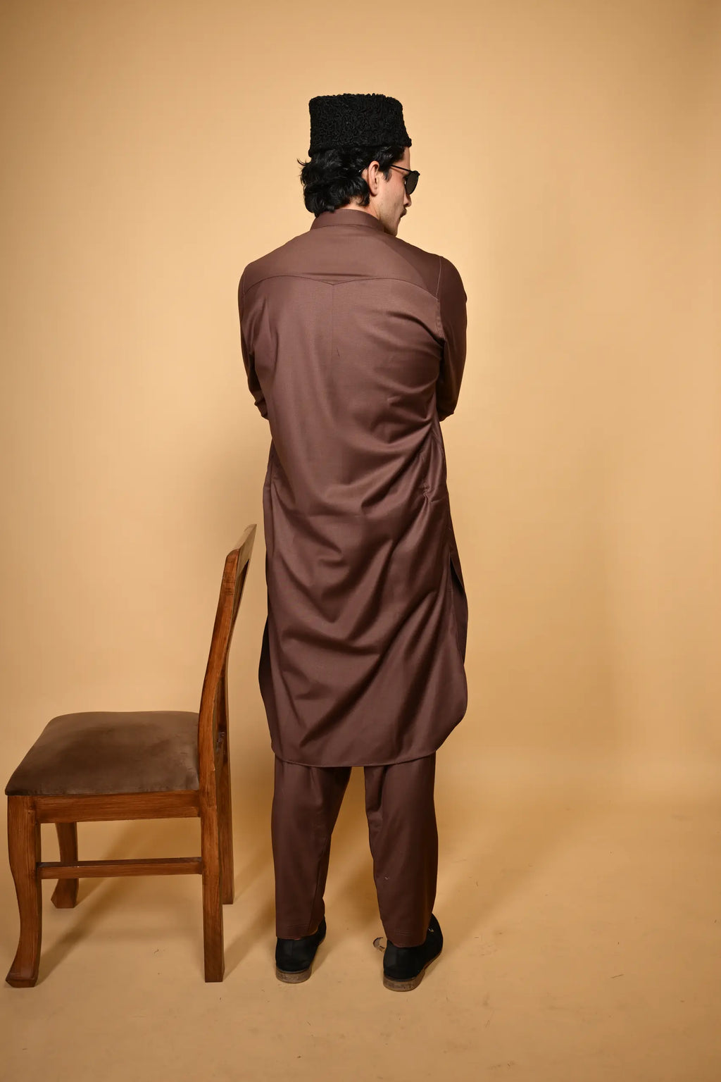 light chocolate tamtadu kameez shalwar for men 
