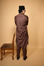 light chocolate tamtadu kameez shalwar for men 