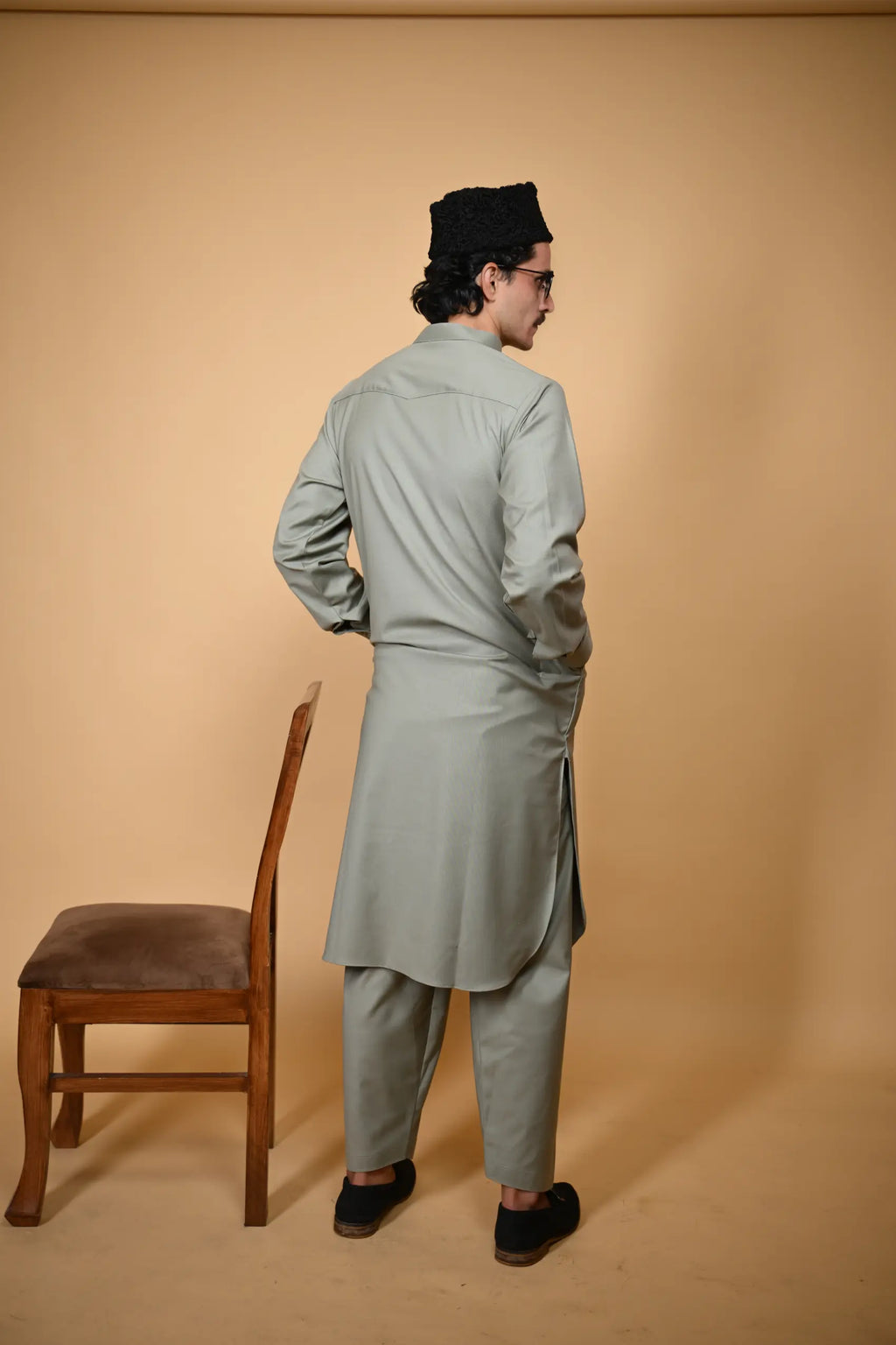 light green pre winter tamtadu kameez shalwar for men 