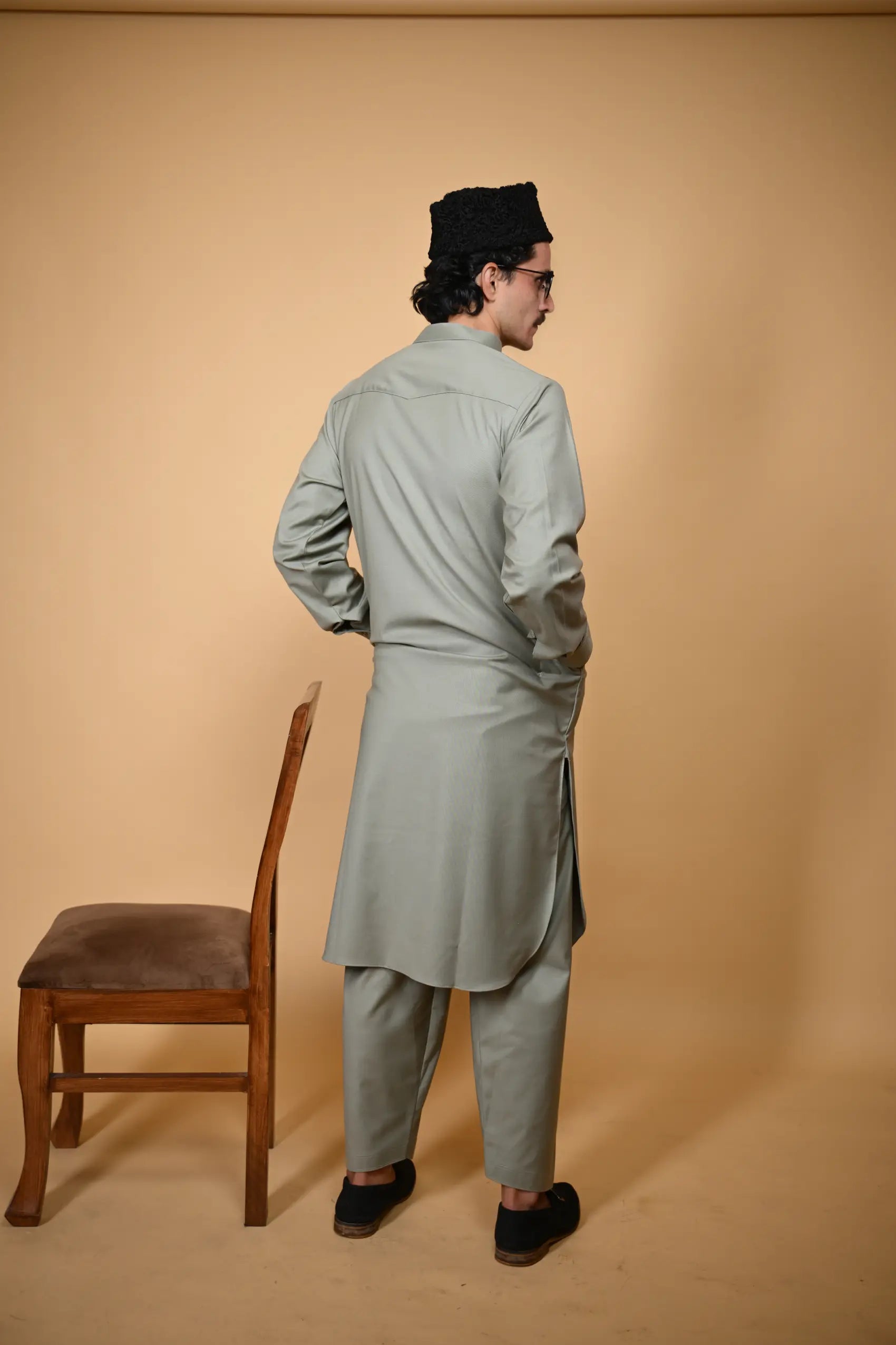 light green pre winter tamtadu kameez shalwar for men 