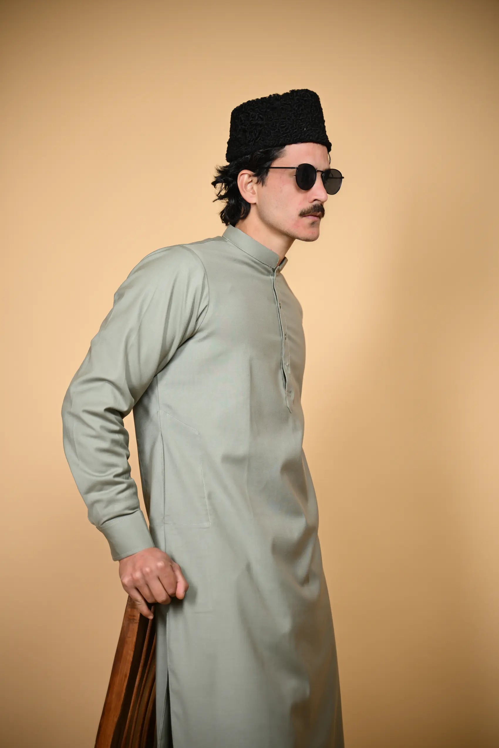 light green tamtadu kameez shalwaar for men 