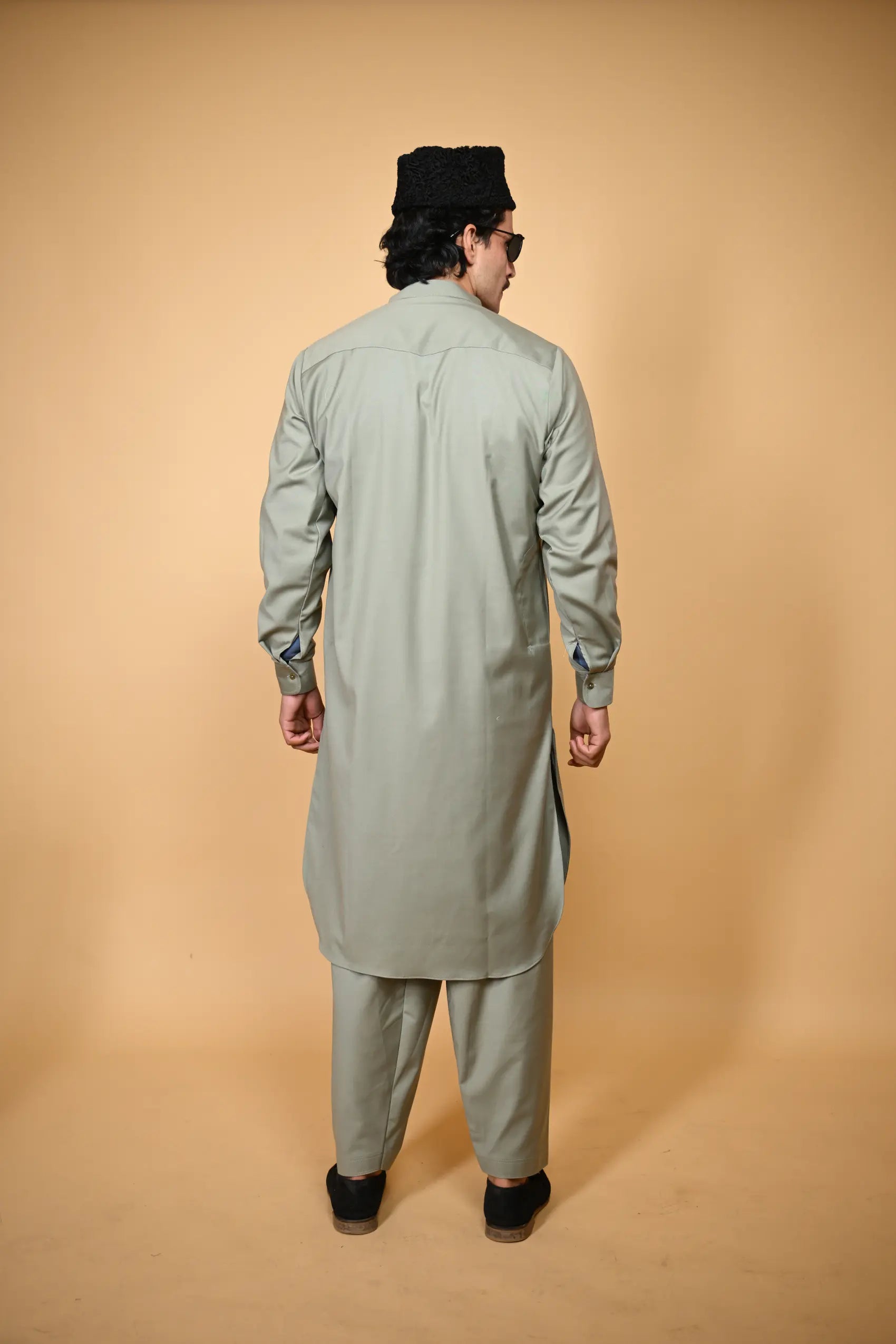 light green tamtadu kameez shalwaar for men 