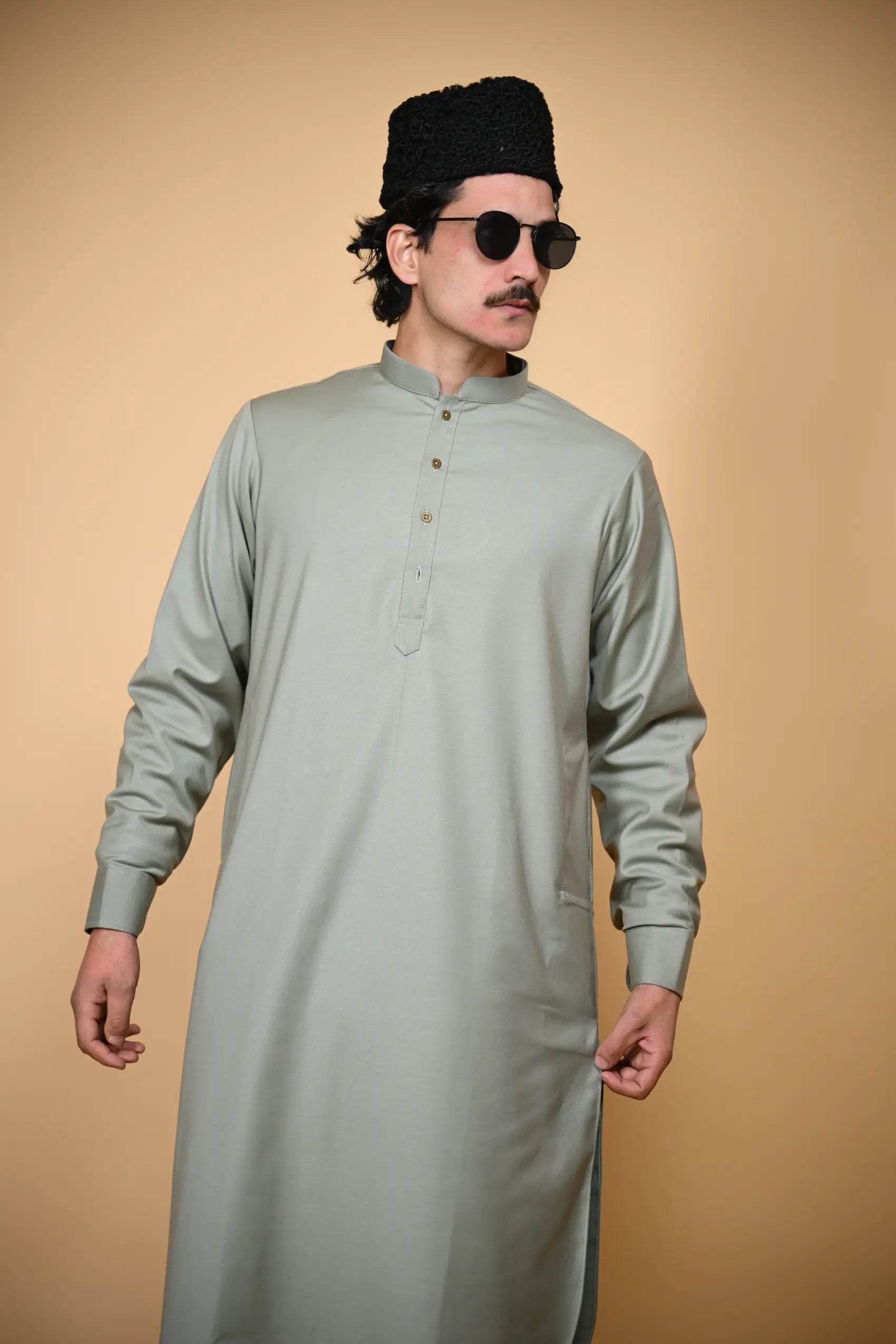 light green tamtadu kameez shalwaar for men 
