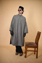 baraqah light green winter traditional pheran for men 
