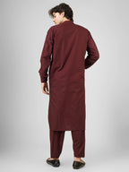 maroon kameez shalwaar for men