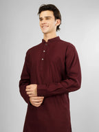 maroon stretch kameez shalwaar for men