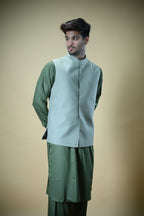 Mint Green Bandgala Waistcoat