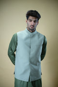 Mint Green Bandgala Waistcoat