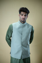 Mint Green Bandgala Waistcoat