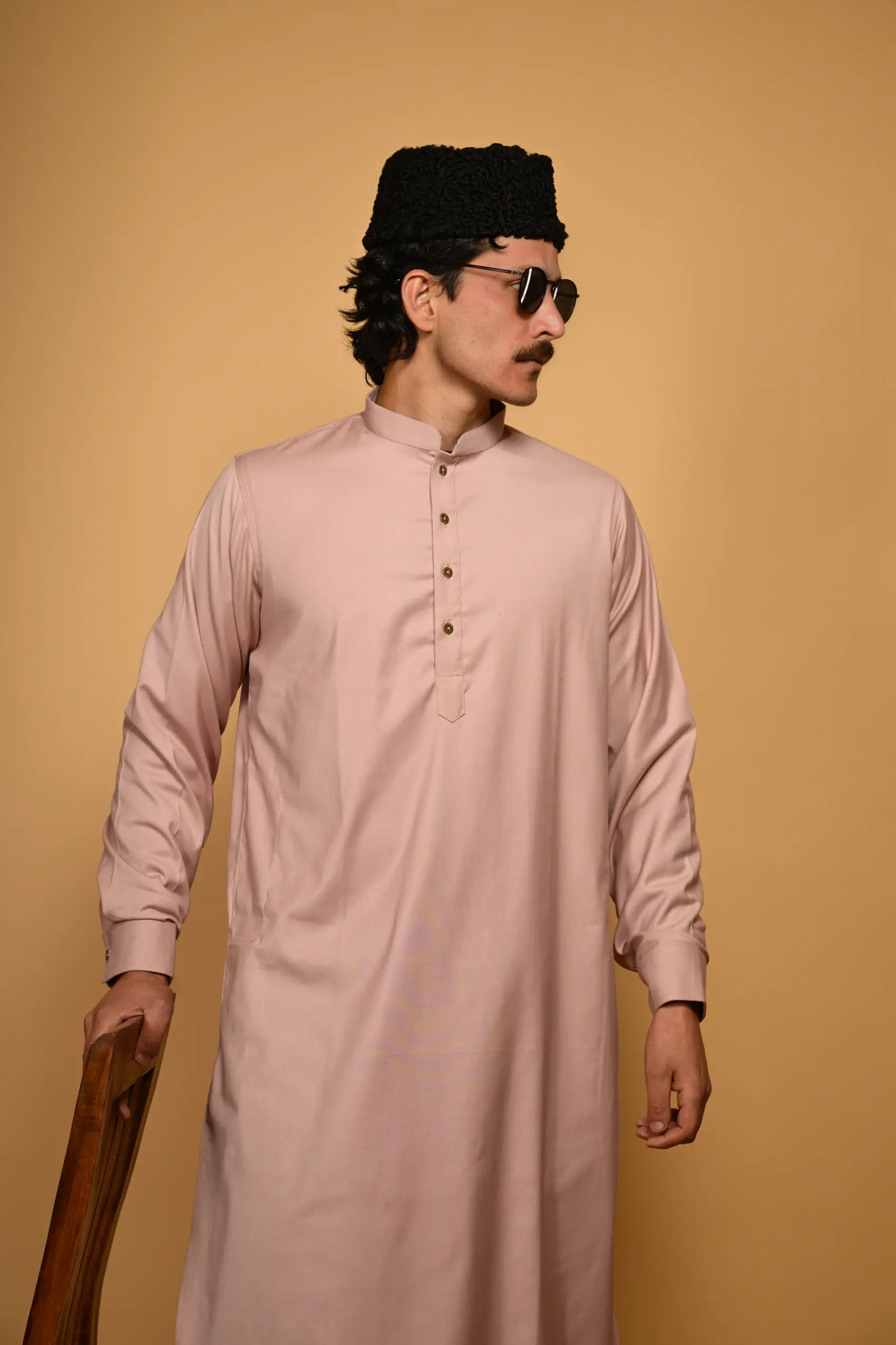 muted blush pre winter tamtadu kameez shalwar for men 