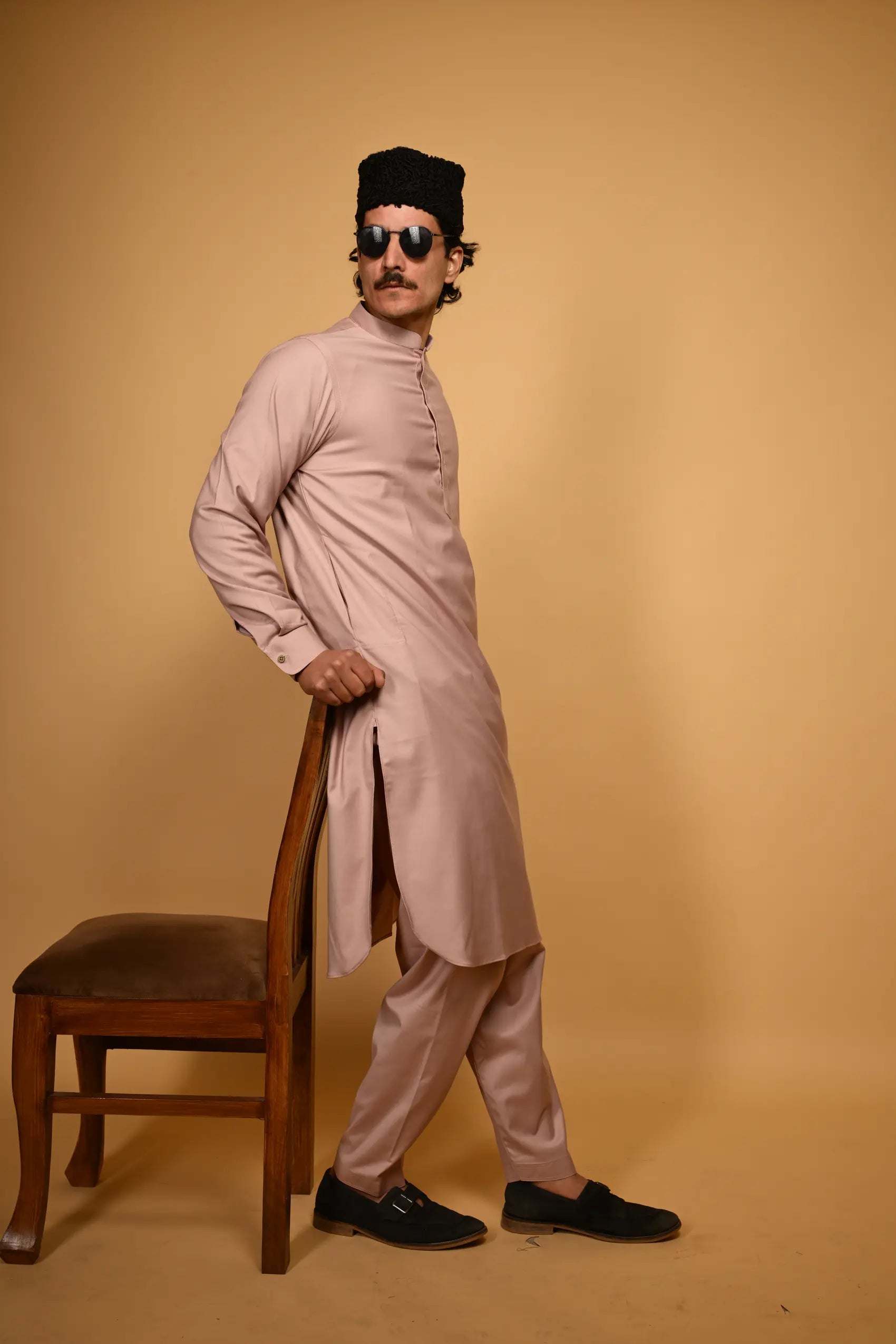 muted blush pre winter tamtadu kameez shalwar for men 