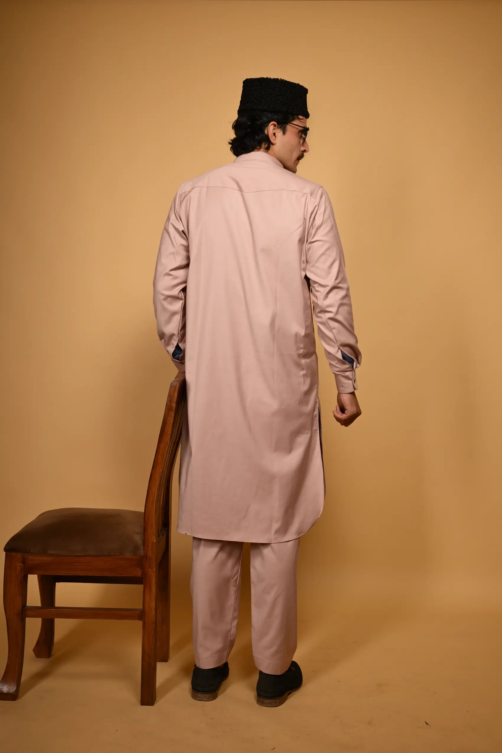 muted blush pre winter tamtadu kameez shalwar for men 