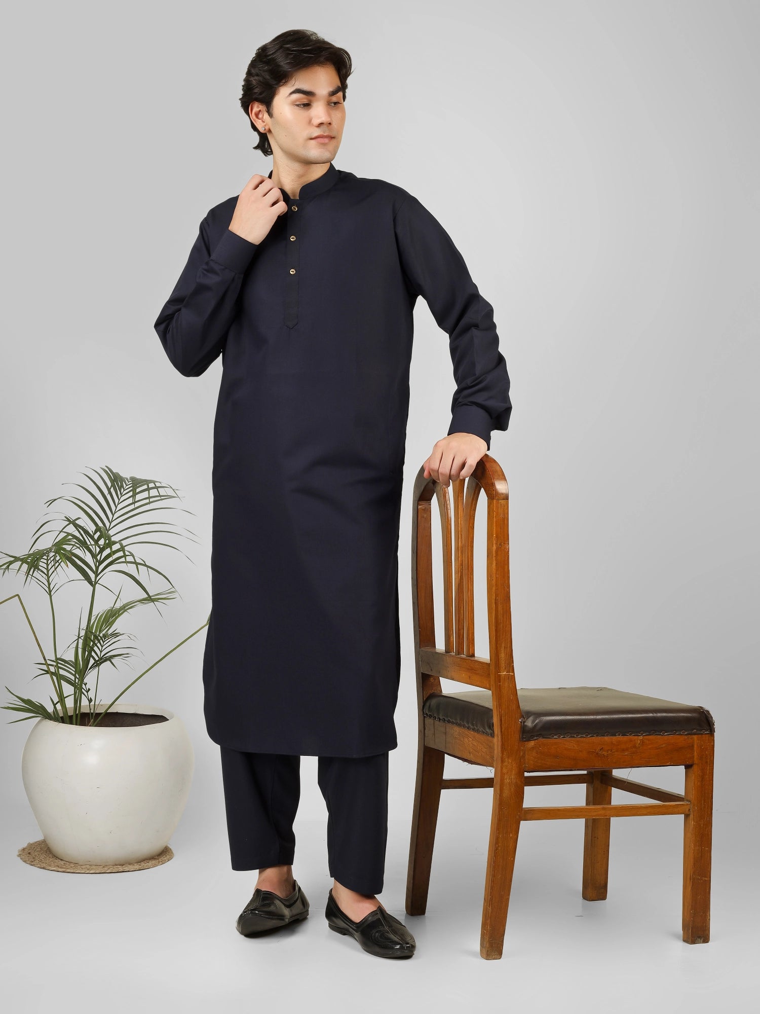 navy blue  kameez shalwaar for men