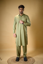 Pistachio Green Luma Shirt Collar Kameez Shalwar