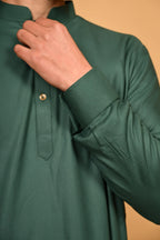 baraqah rakheem teal green kameez shalwaar for men 