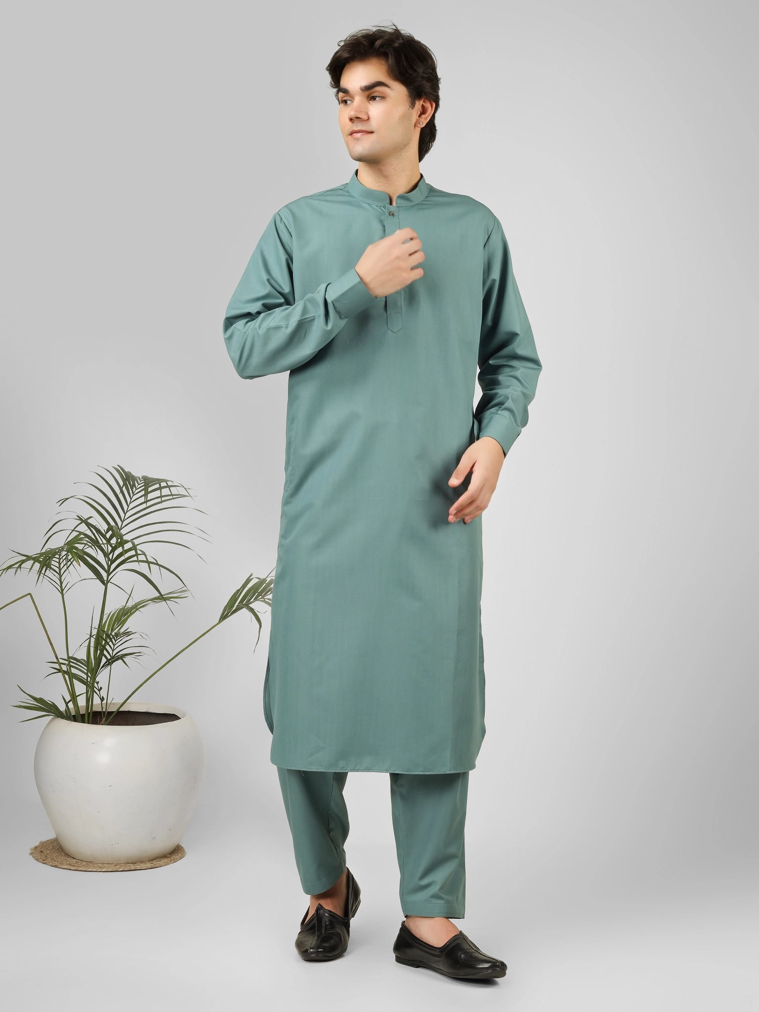rashieq aquamarine kameez shalwaar for men