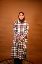 baraqah female winter checked winter pheran 