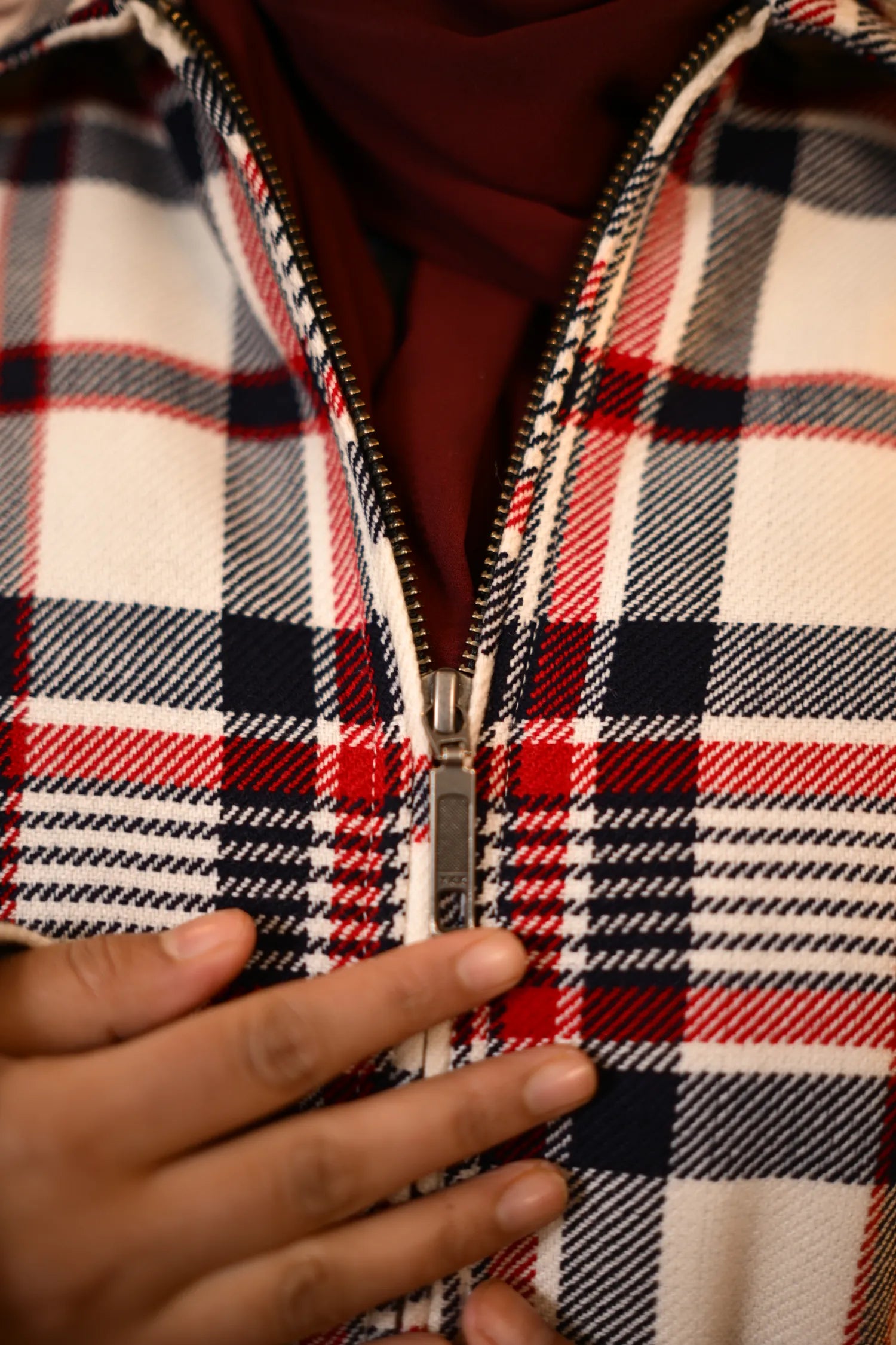 baraqah female winter checked winter pheran 