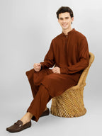 rusty color kurta pajama for men 
