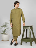 sage green color kameez shalwaar for men 