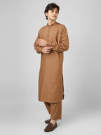 savannah brown color kameez shalwaar for men 