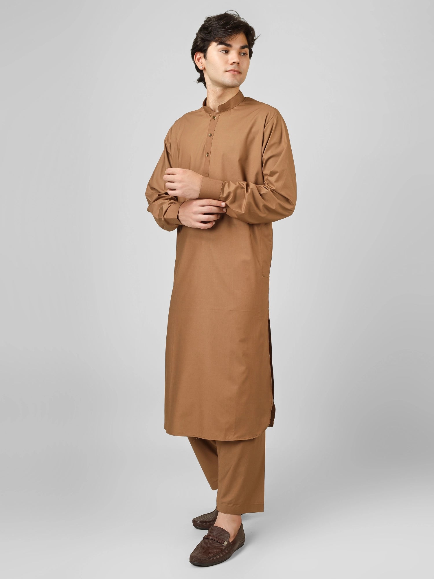savannah brown color kameez shalwaar for men 