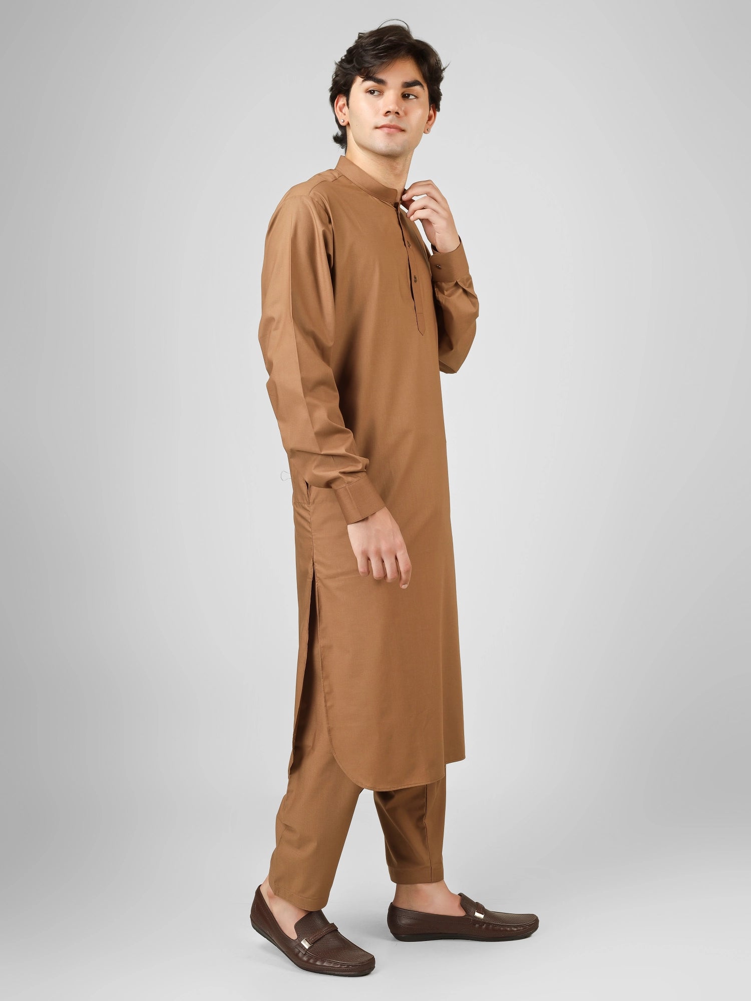 savannah brown color kameez shalwaar for men 