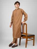 savannah brown color kameez shalwaar for men 