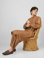 savannah brown color kameez shalwaar for men 
