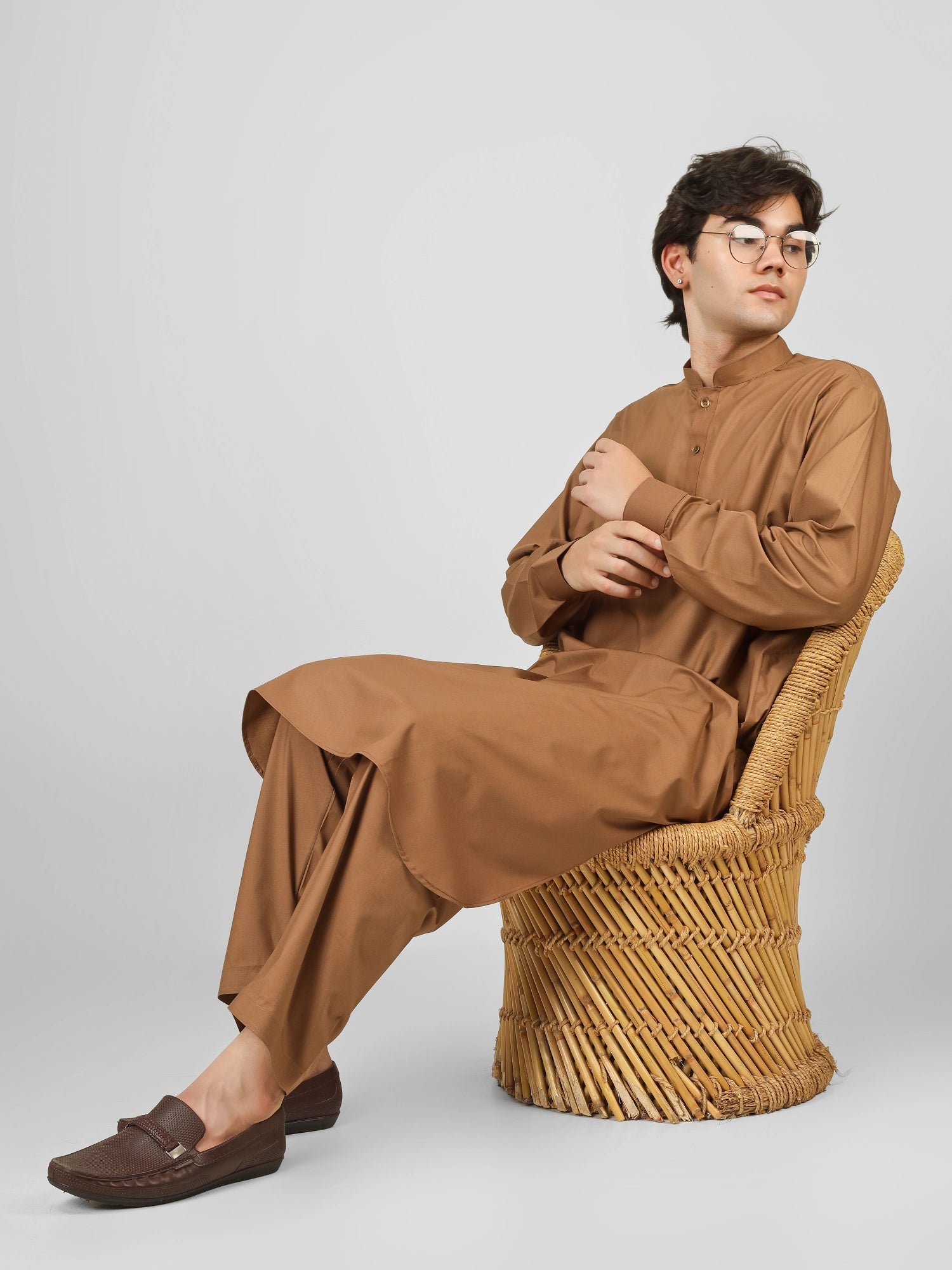 savannah brown color kameez shalwaar for men 