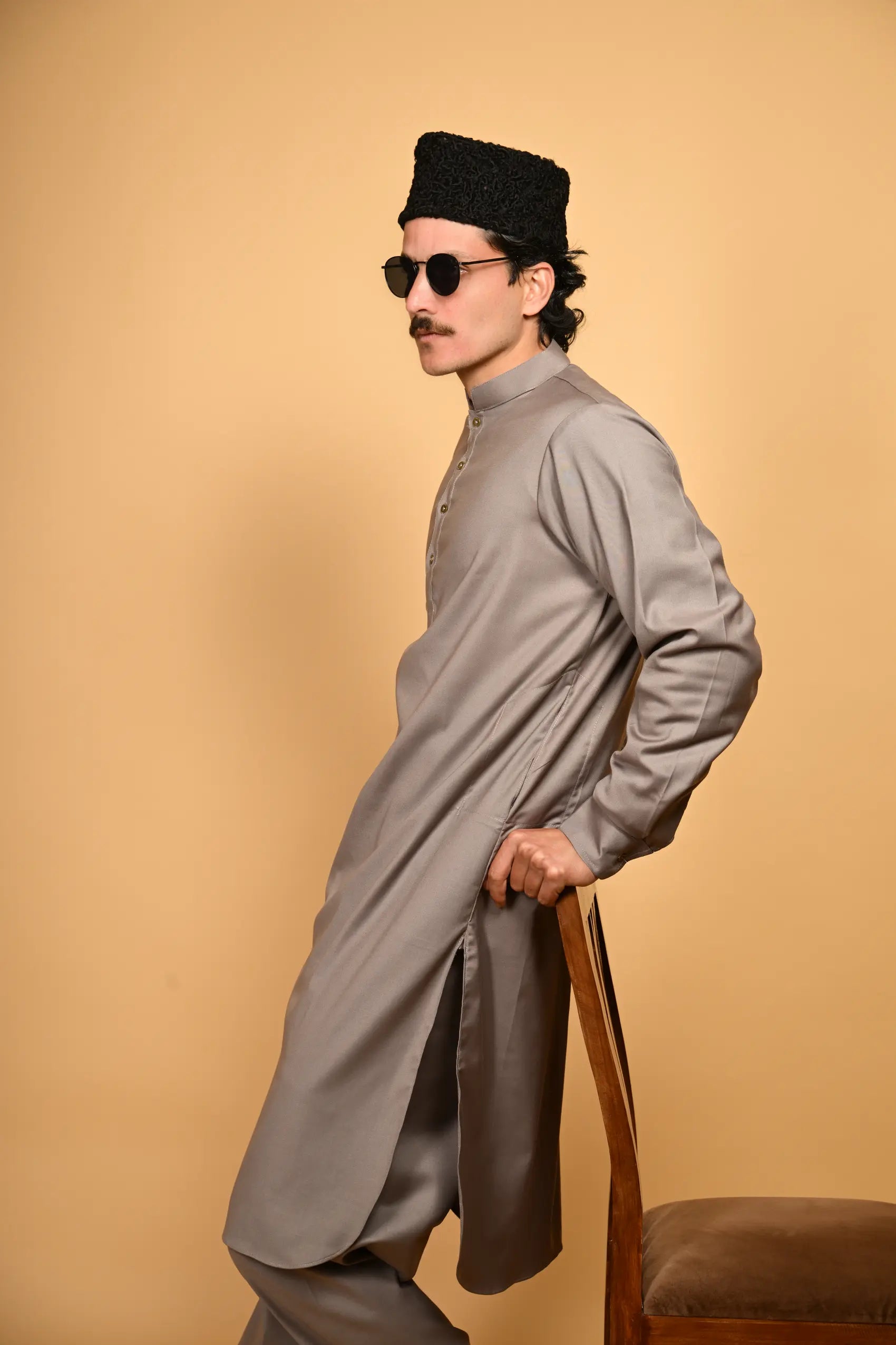 smoky slate tamtadu kameez shalwar for men 
