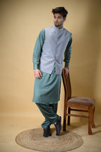Steel Grey Bandgala Waistcoat