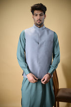 Steel Grey Bandgala Waistcoat