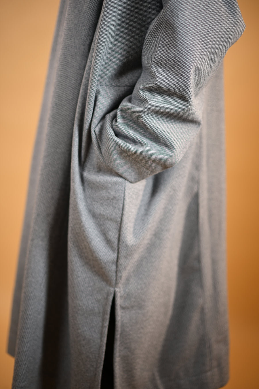 Steel Grey Dotted winter Pheran for men 
