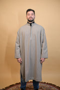 baraqah tea pink dotted winter pheran for men 