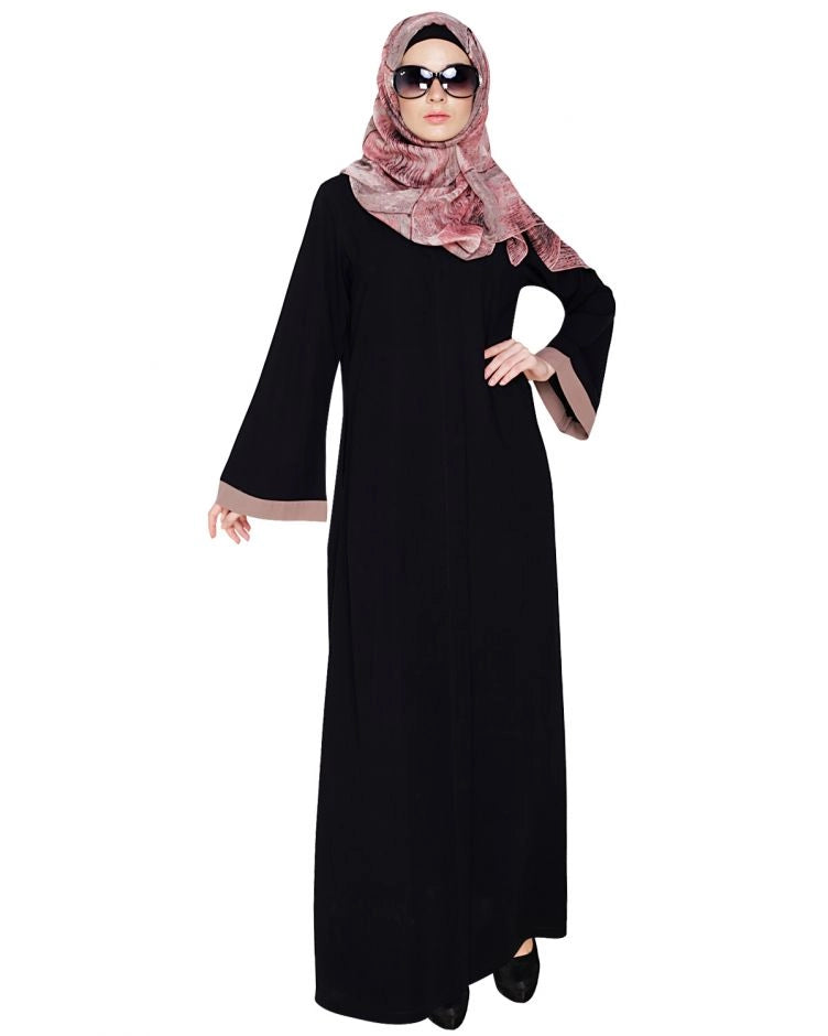 baraqah female vinatge black modest fashion kaftan abaya for women 