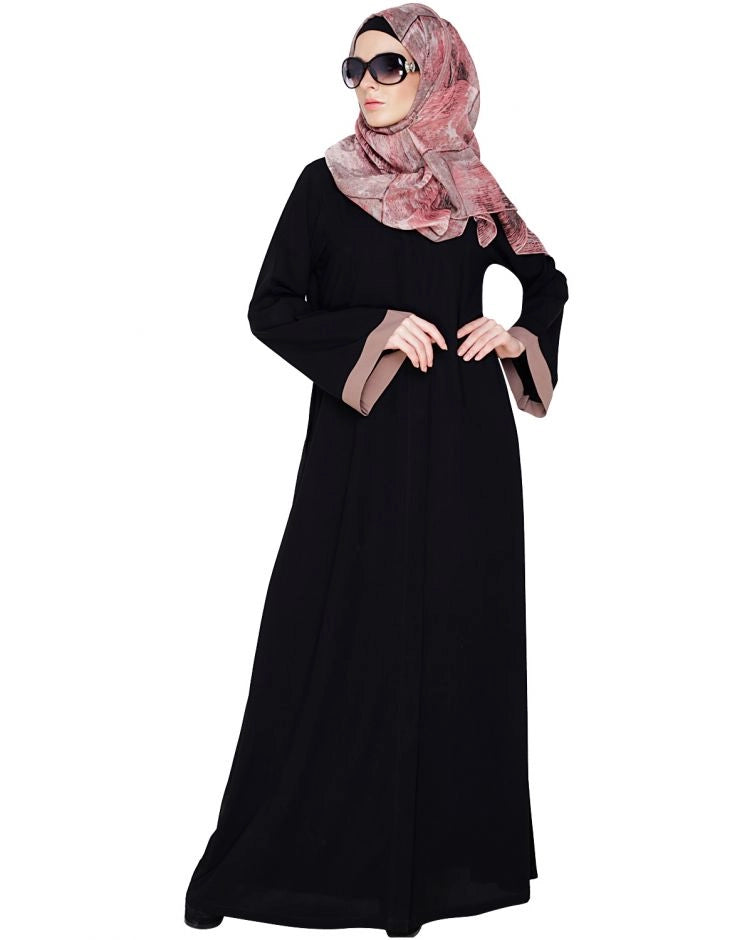 baraqah female vinatge black modest fashion kaftan abaya for women 