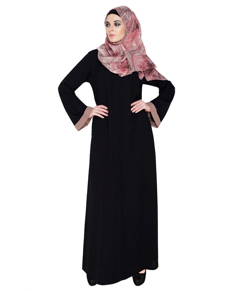 baraqah female vinatge black modest fashion kaftan abaya for women 