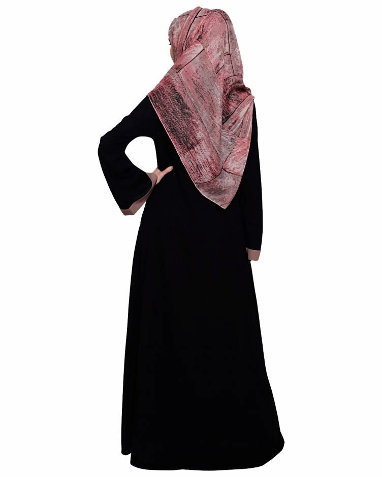 baraqah female vinatge black modest fashion kaftan abaya for women 