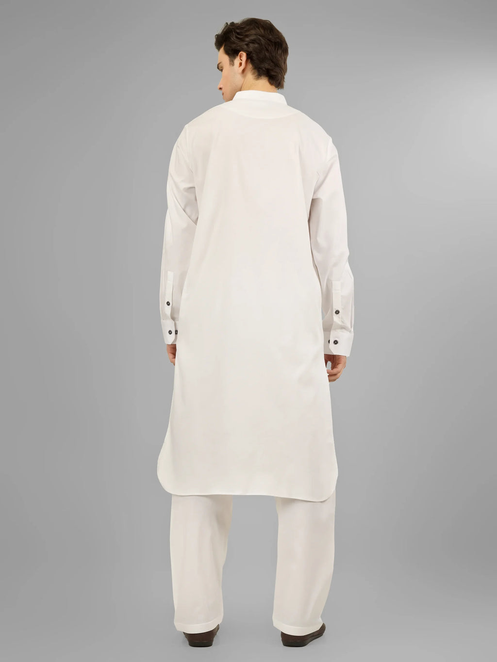 white stretch kameez shalwaar for men 