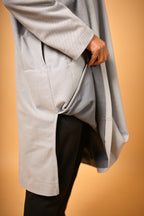 Whitish Grey Dotted winter Pheran for men 
