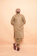 baraqah wooden color kurta pajama for men