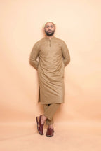 baraqah wooden color kurta pajama for men