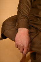 wooden color pathan kameez shalwaar for men 