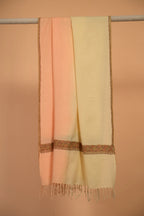 baraqah white printed pure pashmina female stole 