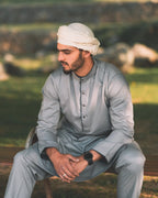 men light blue color summer kurta pajama 