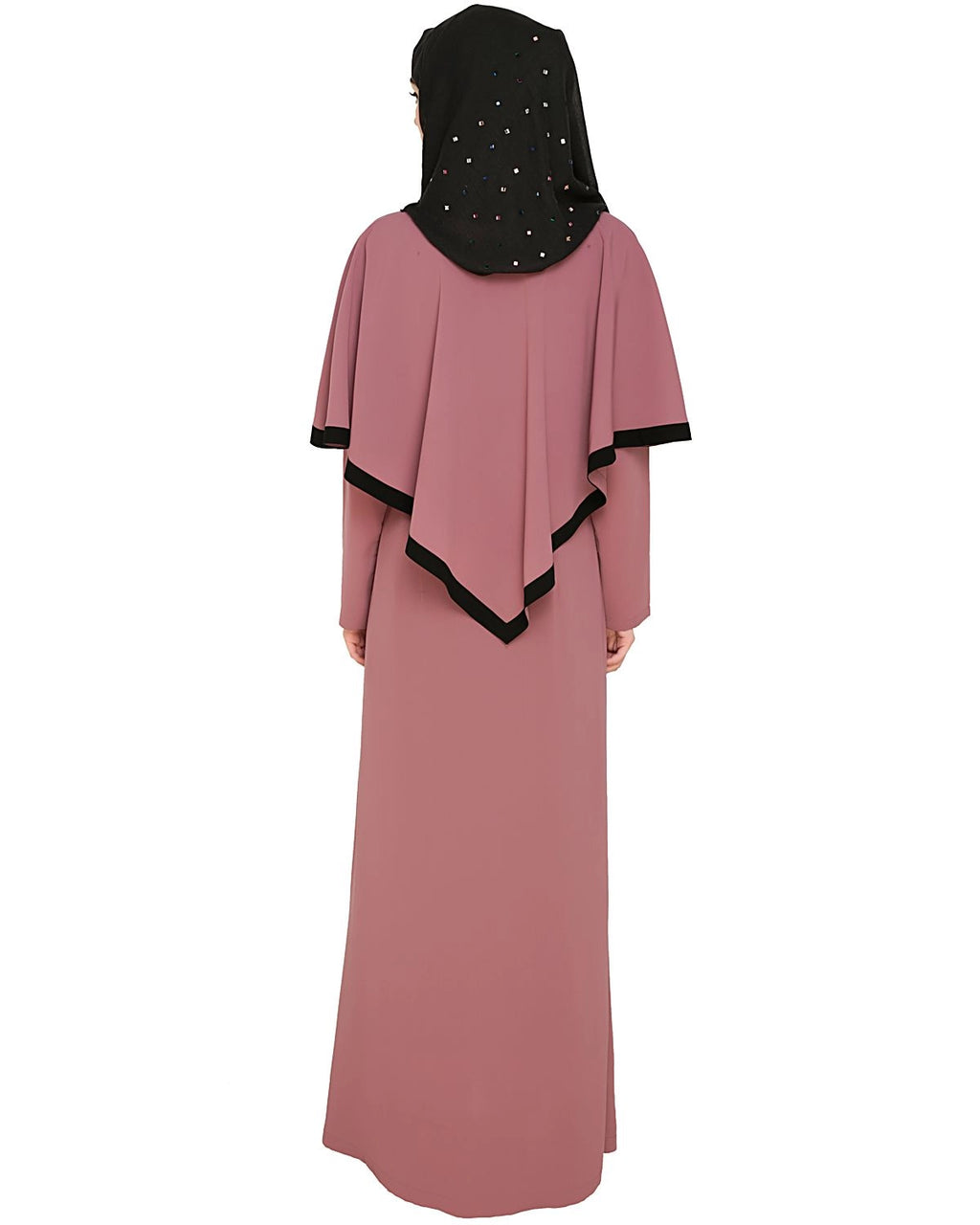 baraqah female pink color modest fashion abaya dress for women 